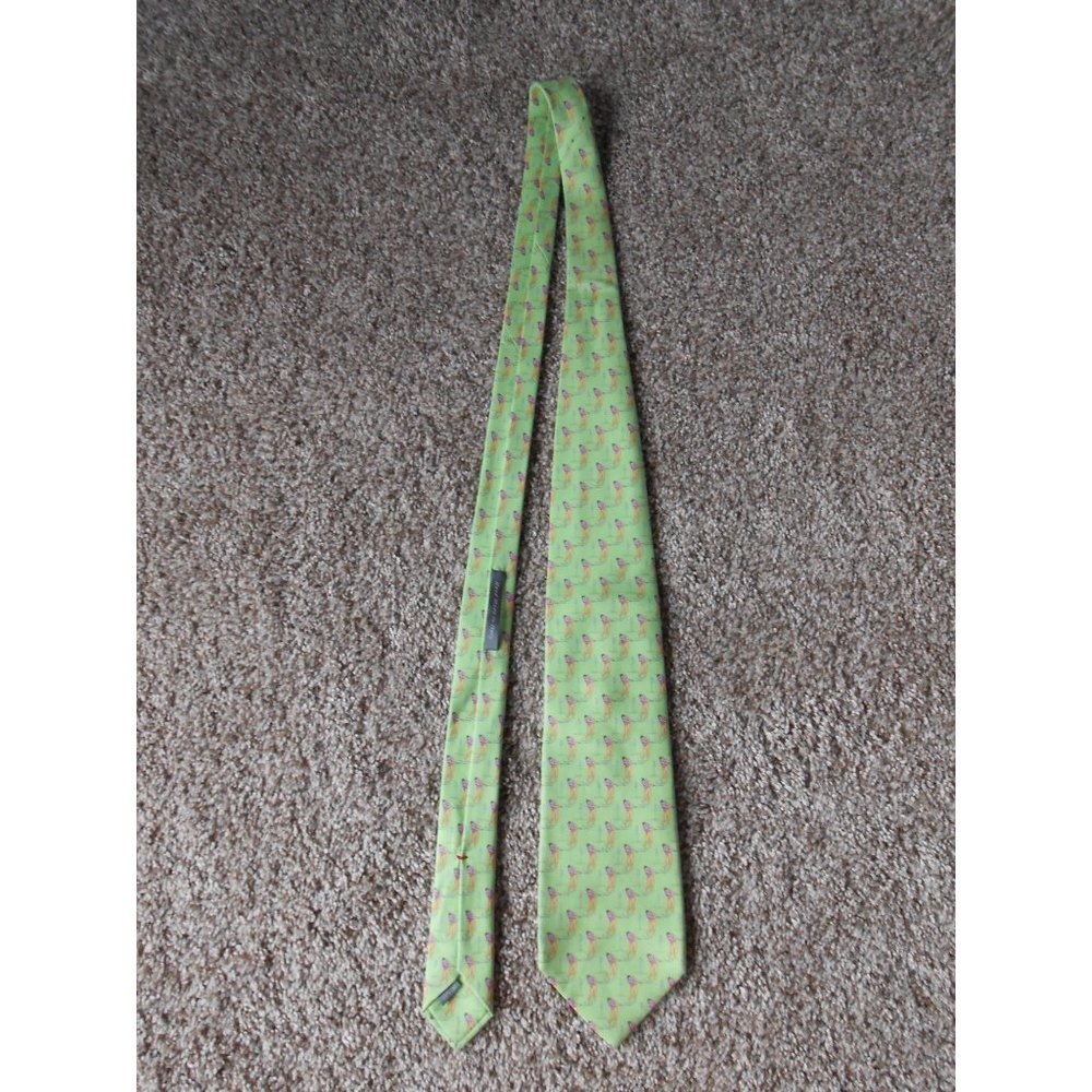 Daniel Cremieux Signature Golfing Golf Limited Edit. 7/70 Green Silk Tie Necktie